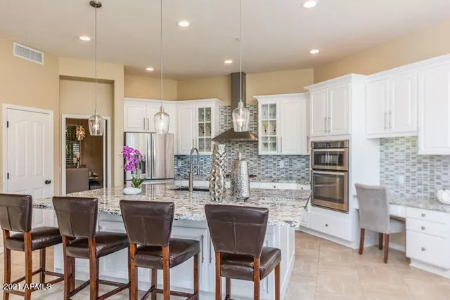 a view of a lake with a mountain in the background