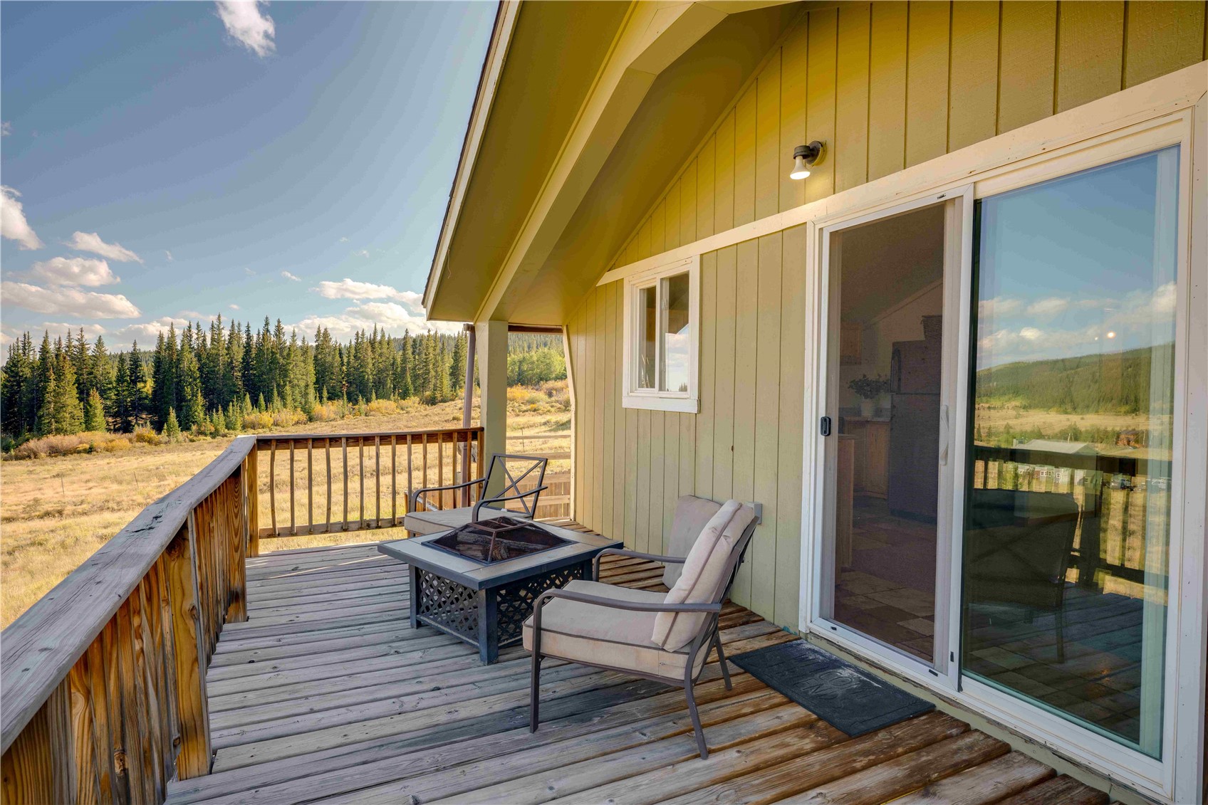 746 Edgewood Road Alma, CO 80420 - Photo 3 of 32 Wooden deck featuring an outdoor fire pit