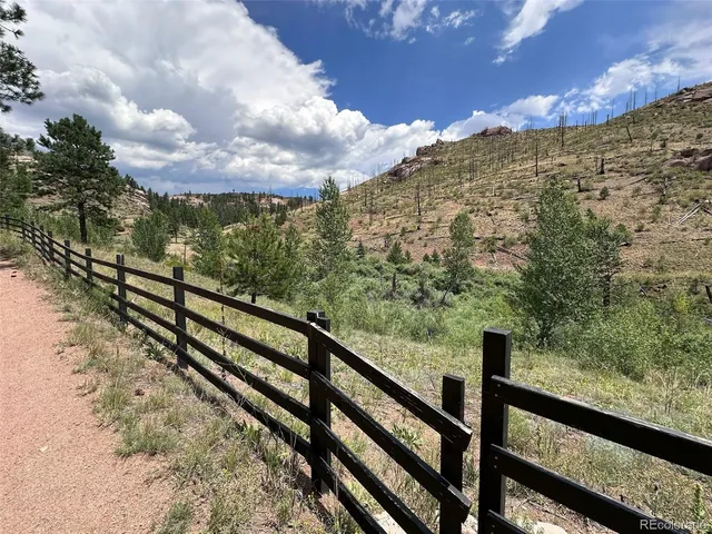 a view of a balcony with an outdoor space
