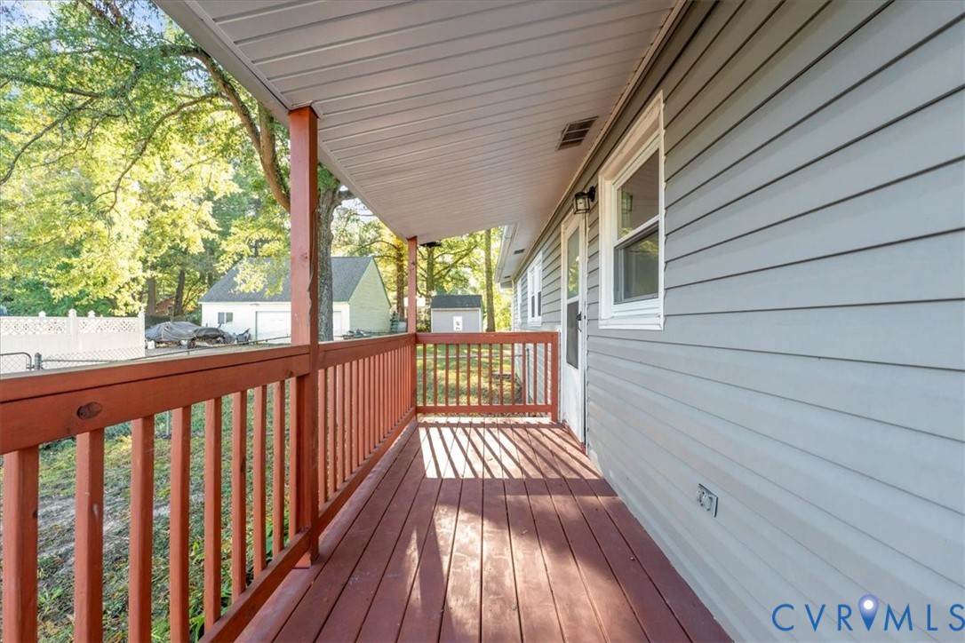 1509 Enon Church Road Chester, VA 23836 - Photo 4 of 32 a view of balcony with wooden floor