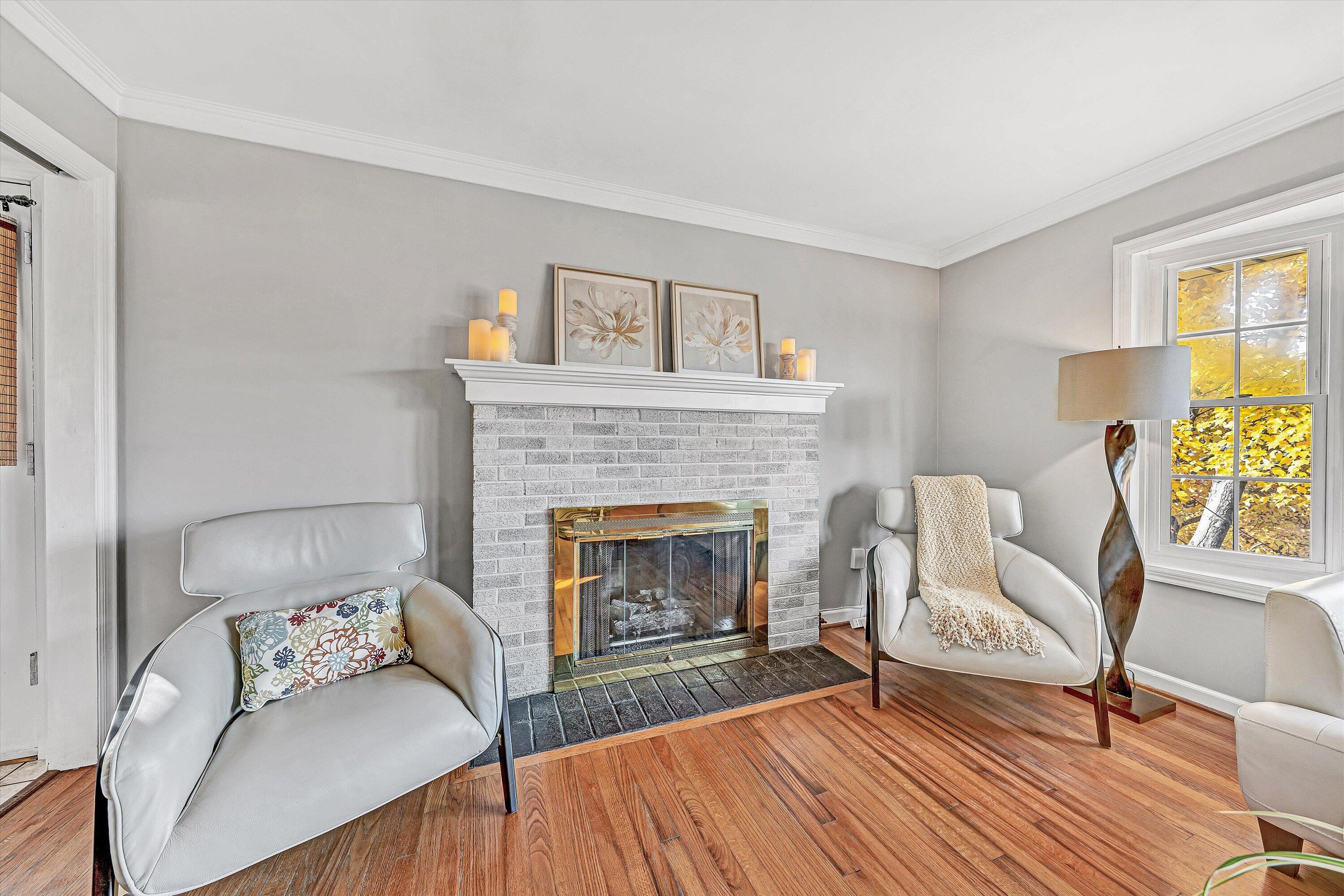 3536 Forester Road Southwest Roanoke, VA 24018 - Photo 3 of 26 a living room with furniture and a fireplace