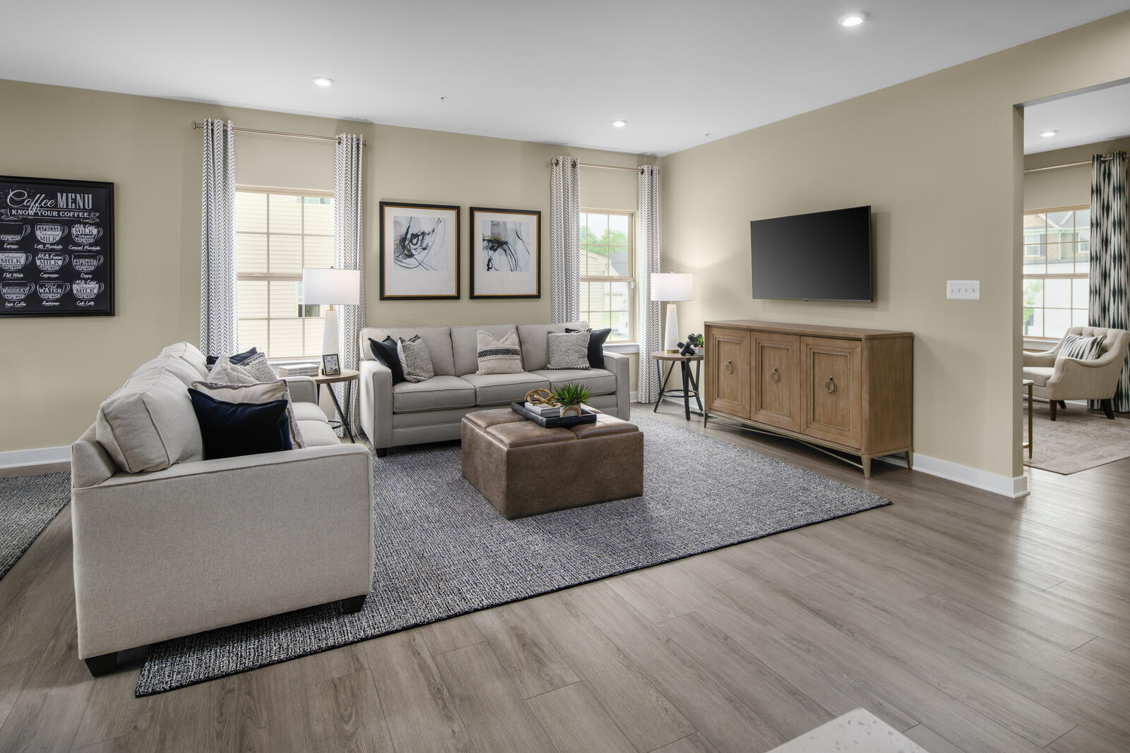7215 Fairway Ridge Road Salem, VA 24153 - Photo 16 of 79 a living room with furniture and a flat screen tv