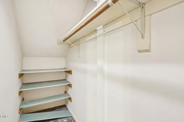 a close up view of racks on the wall