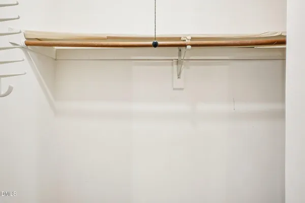 a close up view of racks on the wall