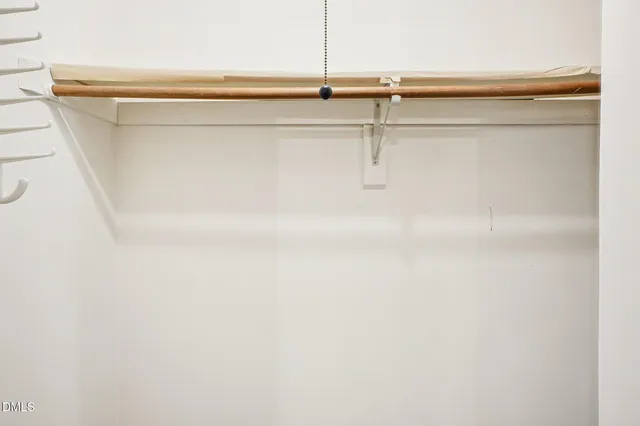 a close up view of racks on the wall