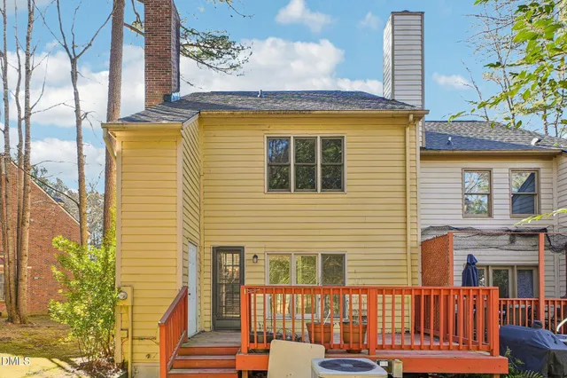 a view of a house with a deck