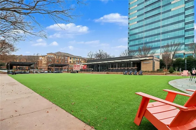 a view of city with tall buildings