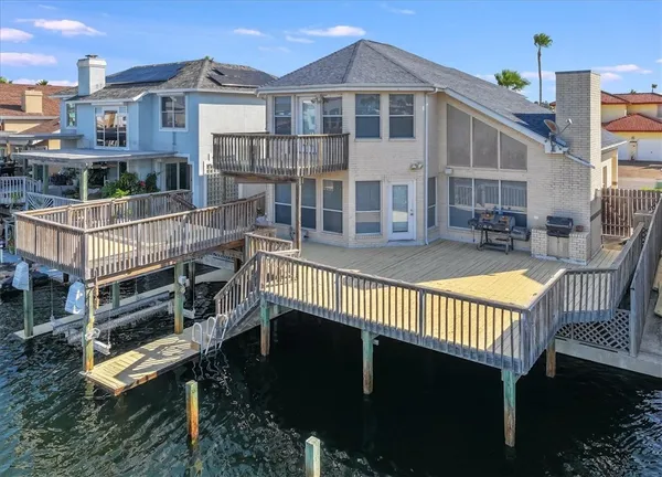 a view of a house with roof deck