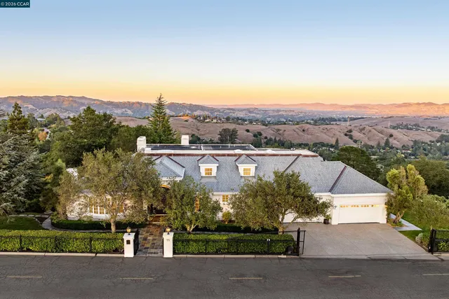 a view of a city with a building in the background