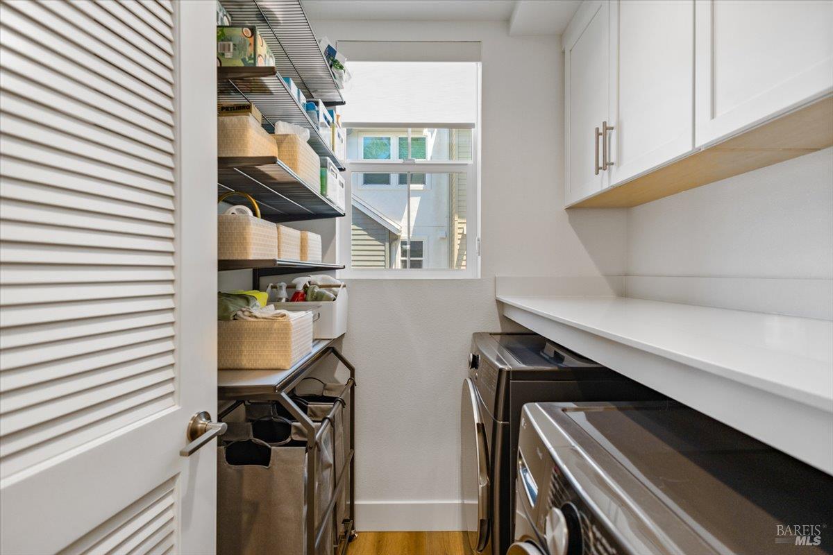 649 Semillon Lane Santa Rosa, CA 95403 - Photo 28 of 38 Laundry room featuring upgraded storage and organization solutions.