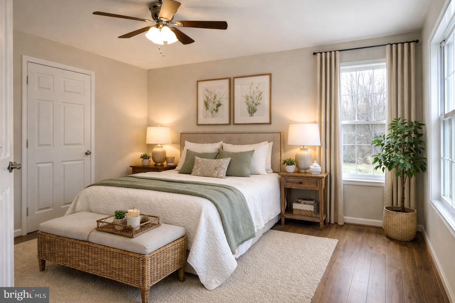 200 Colwood Drive Rileyville, VA 22650 - Photo 8 of 15 a spacious bedroom with a bed and a chandelier