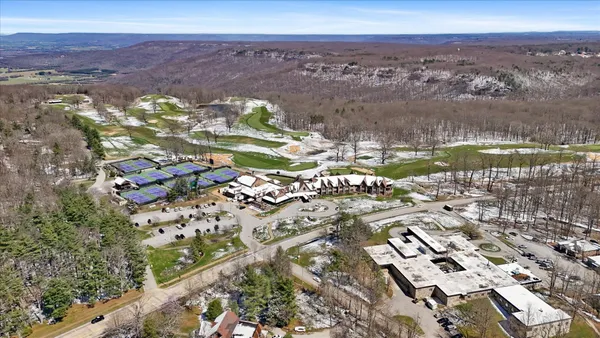 an aerial view of a city