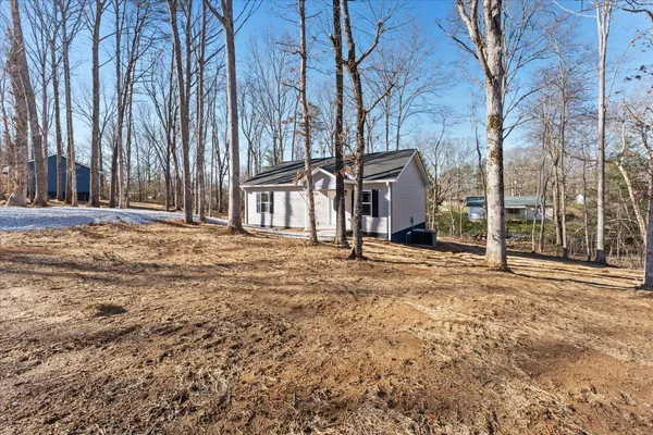 front view of a house with a street