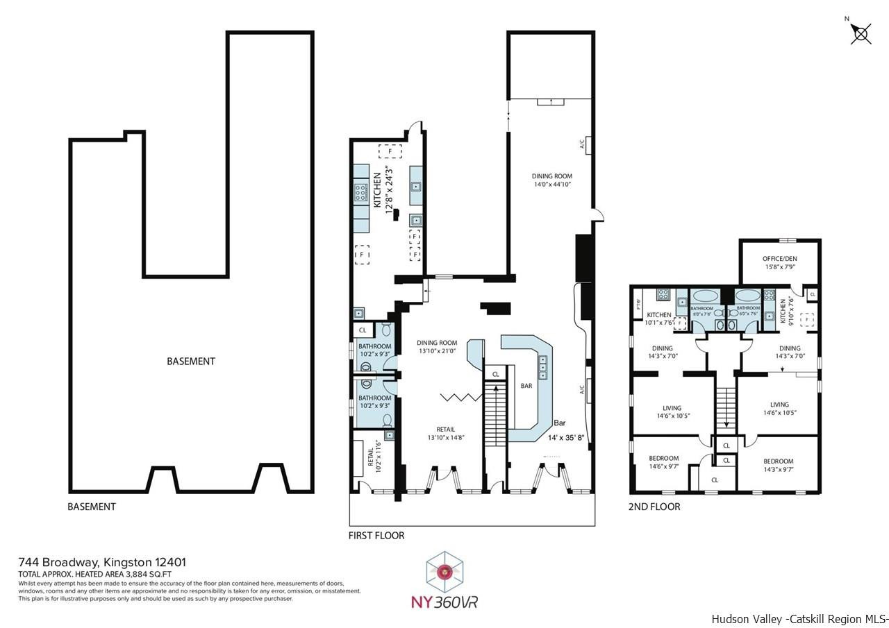 744-746 Broadway Kingston, NY 12401 - Photo 27 of 28 a picture of a bathroom with mirror