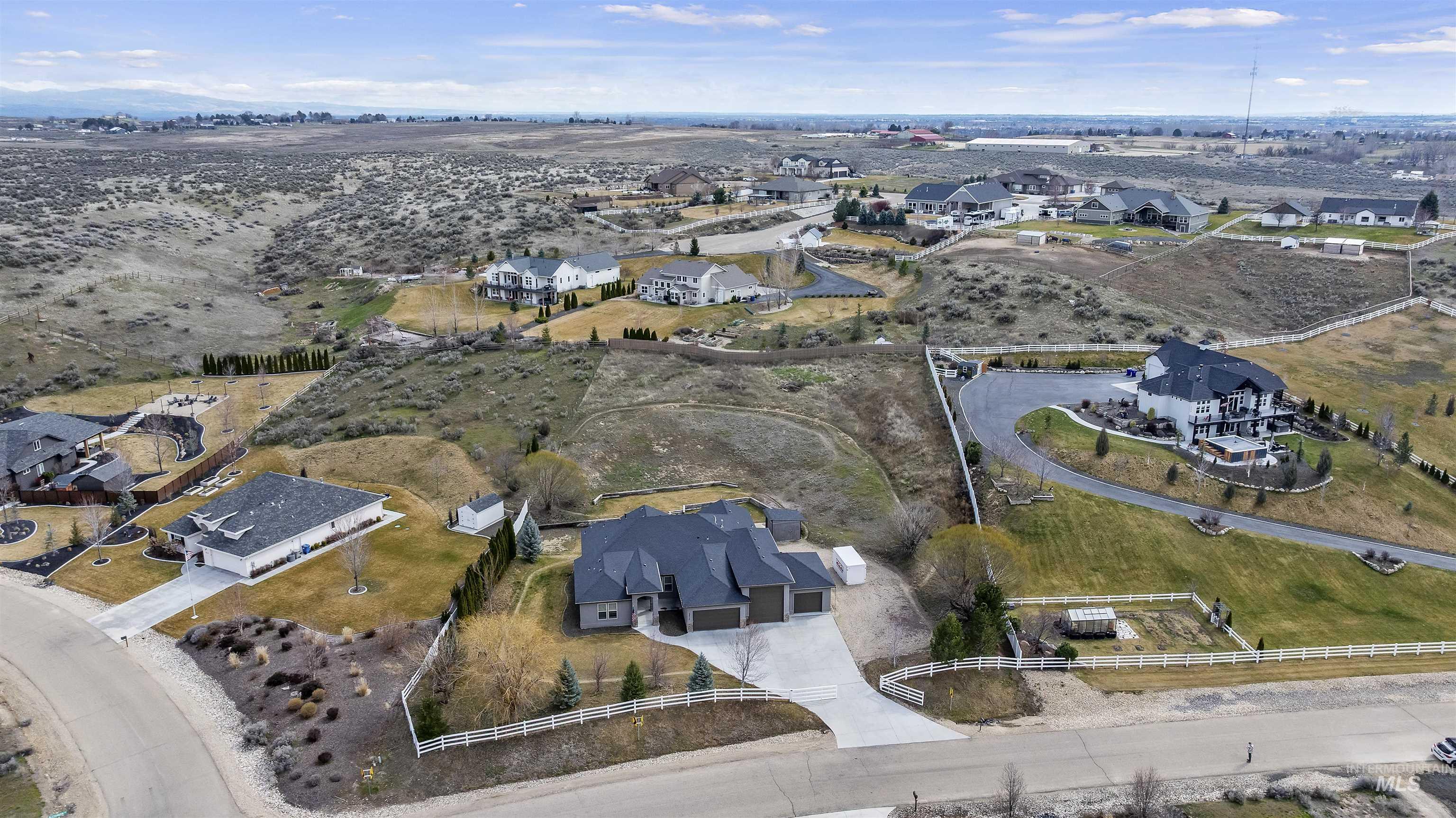 24710 Blessinger Road Star, ID 83669 - Photo 43 of 46 Aerial view of property and surrounding area with nearby suburban area