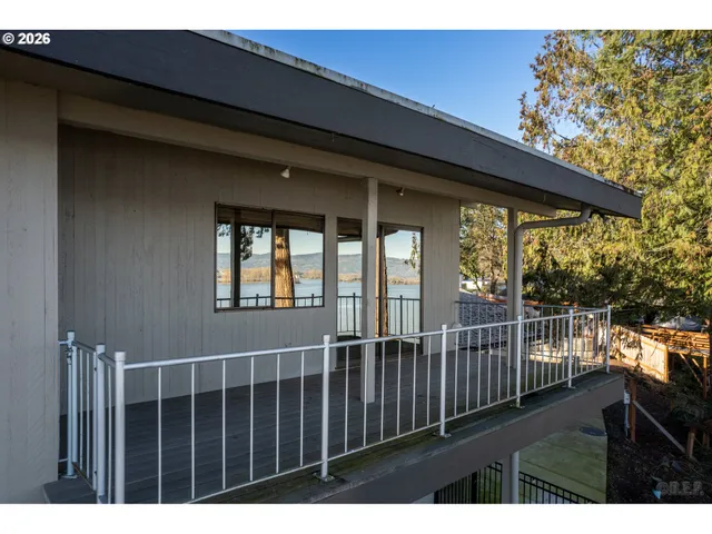 a view of a black gate