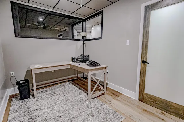 a view of storage and utility room