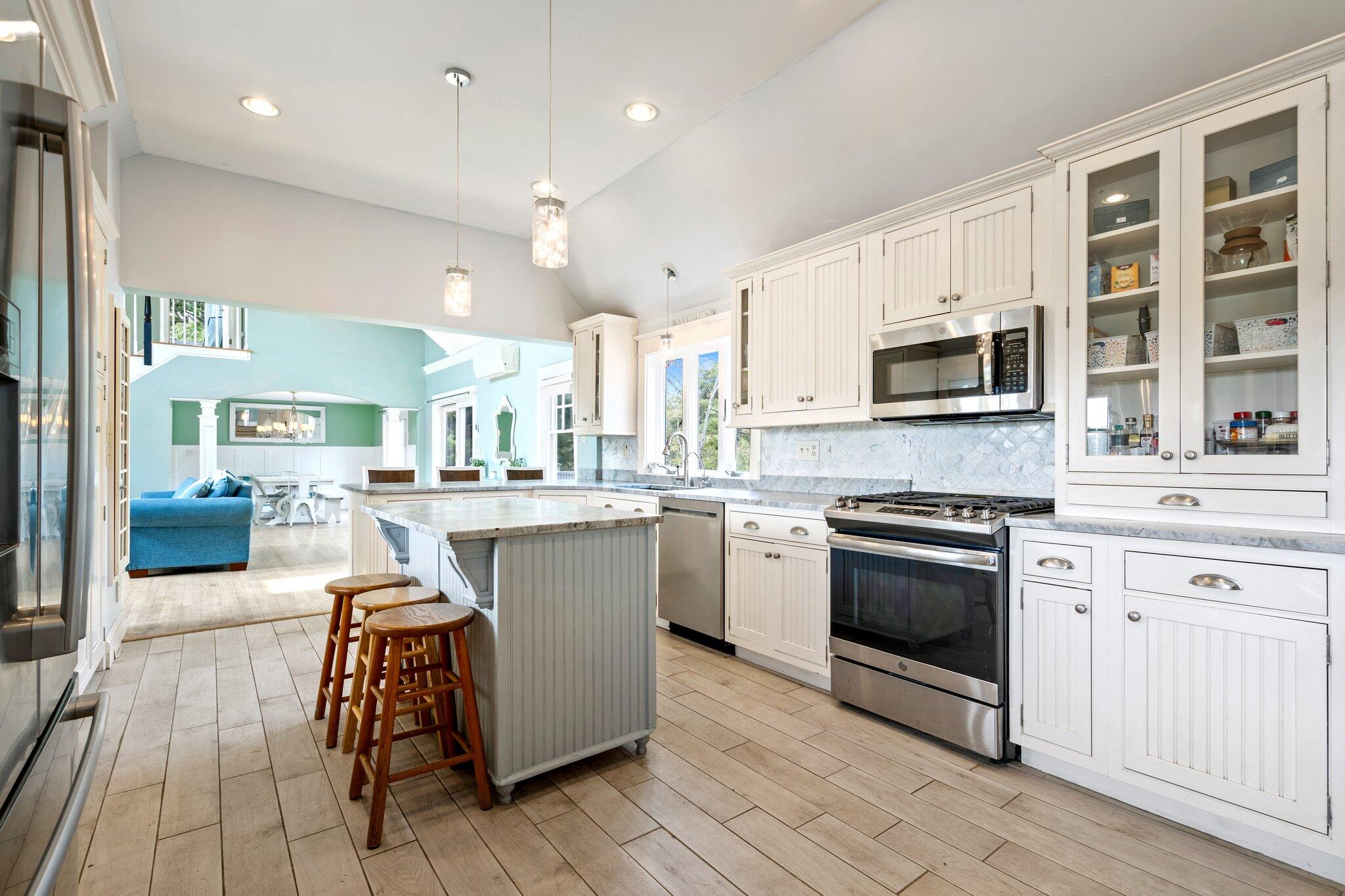 114 Ledge Road Yarmouth, ME 04096 - Photo 6 of 71 Open concept kitchen with center island.
