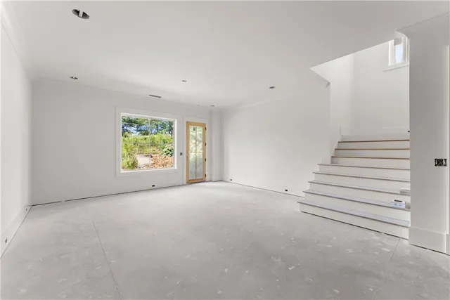 an empty room with a window