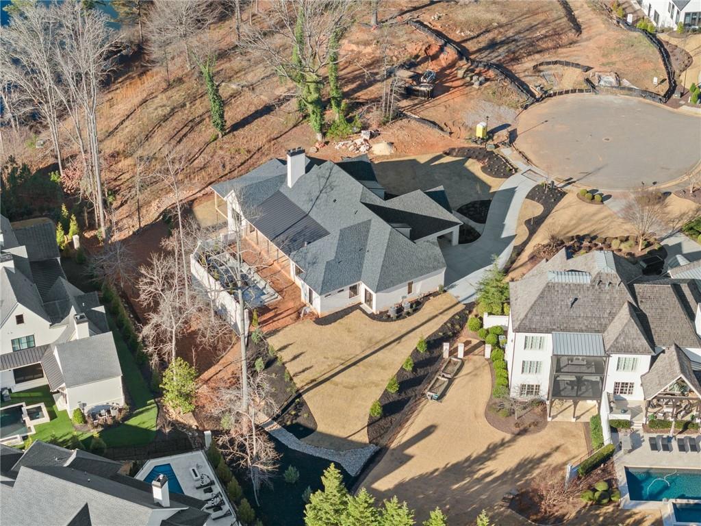 5071 Kings Cl Alpharetta, GA 30004 - Photo 40 of 53 an aerial view of a house with a ocean view