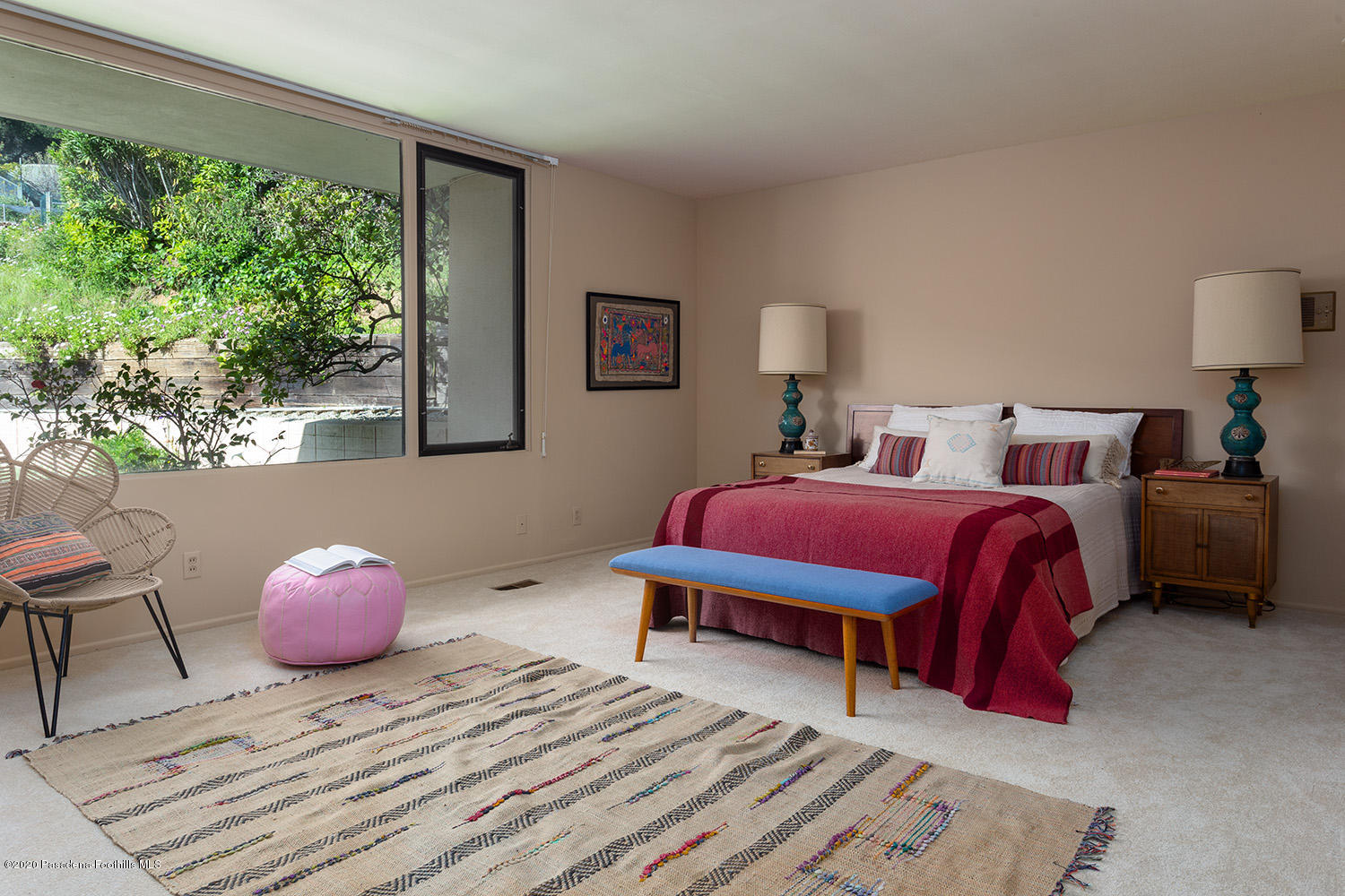 2105 Villa Heights Road Pasadena, CA 91107 - Photo 34 of 45 a bedroom with furniture and a large window