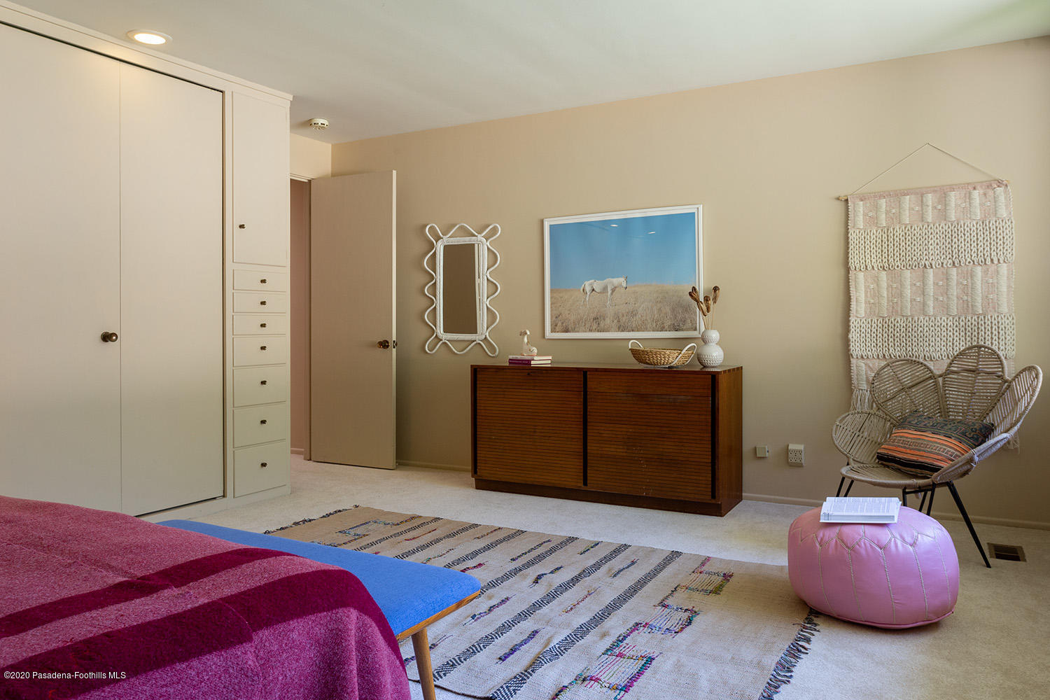 2105 Villa Heights Road Pasadena, CA 91107 - Photo 36 of 45 a bedroom with a bed and furniture