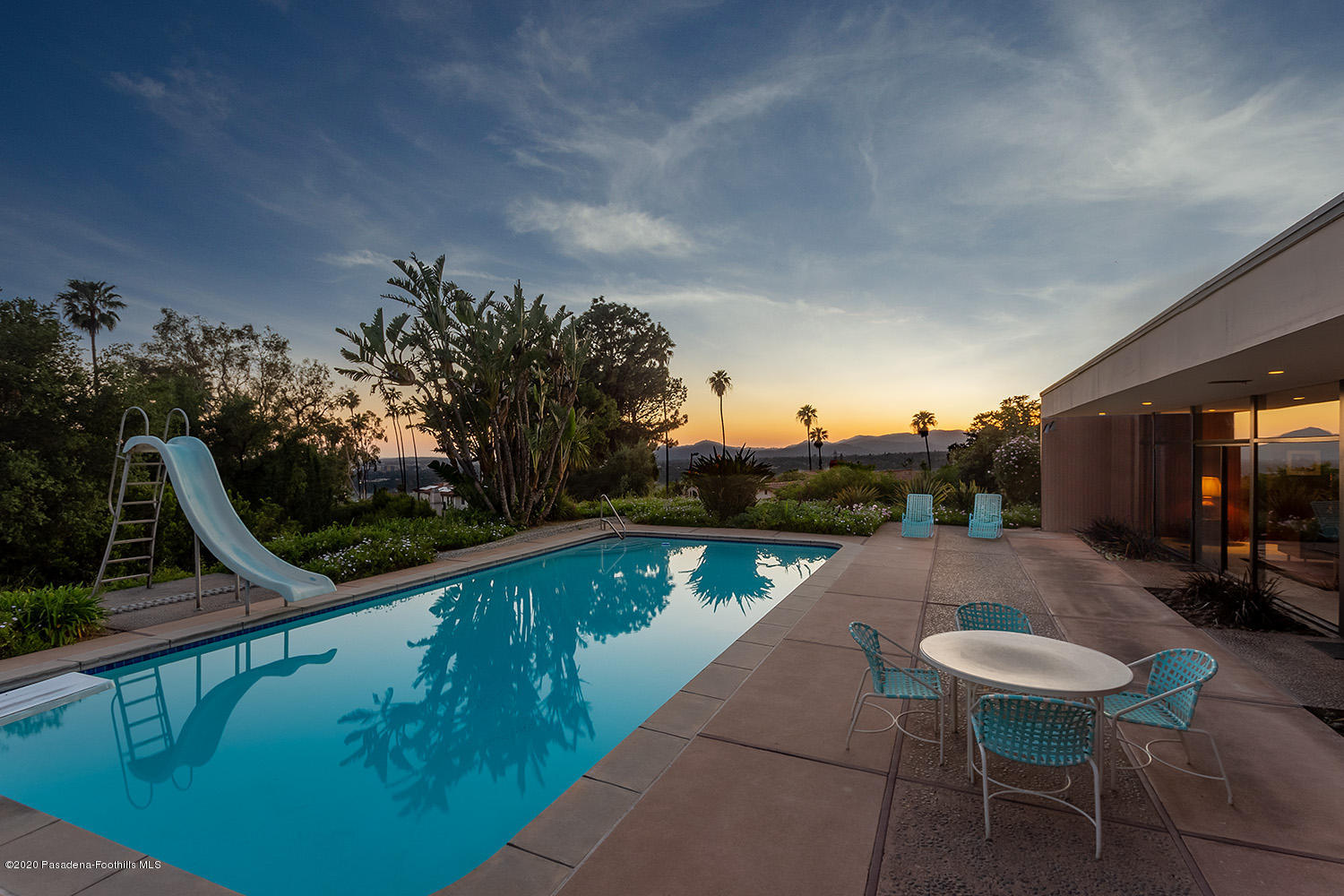 2105 Villa Heights Road Pasadena, CA 91107 - Photo 39 of 45 a view of swimming pool with outdoor seating and plants