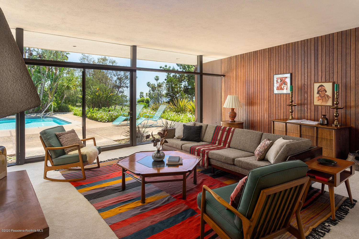 2105 Villa Heights Road Pasadena, CA 91107 - Photo 9 of 45 a living room with furniture and a floor to ceiling window