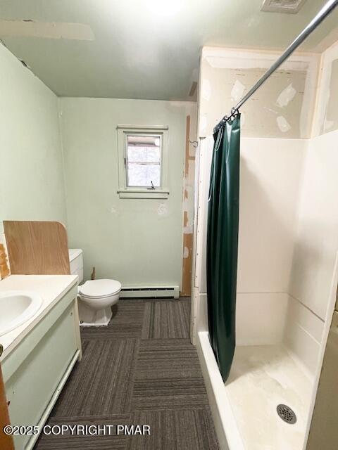 613 George Place Bushkill, PA 18324 - Photo 12 of 23 a bathroom with a toilet and a shower