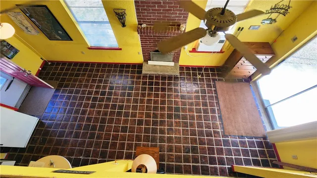 a view of a lake with a mountain