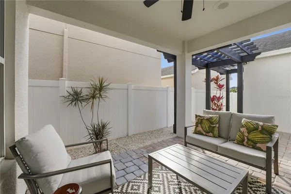 a house view with a outdoor space