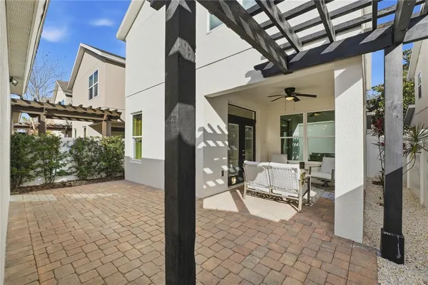 an aerial view of a city