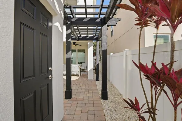 a view of outdoor space and seating area