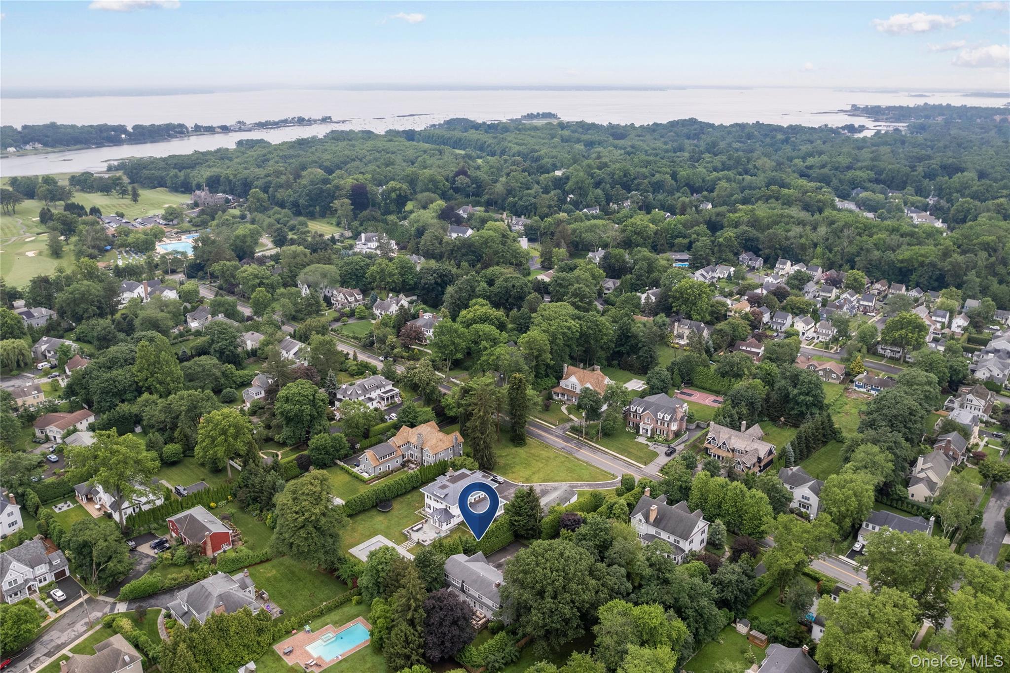 394 Park Avenue Rye, NY 10580 - Photo 33 of 36 Aerial view of 394 Park Avenue and the LI Sound-Paradise!