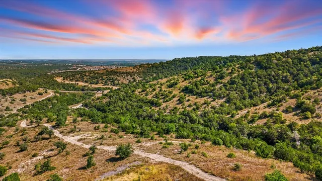 a view of a city with an outdoor space