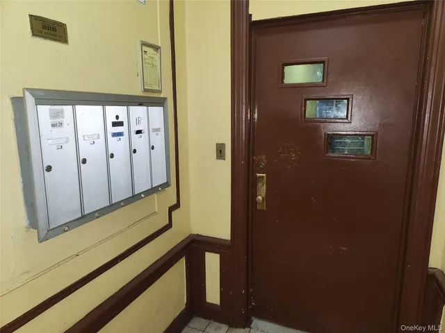 a view of wooden door