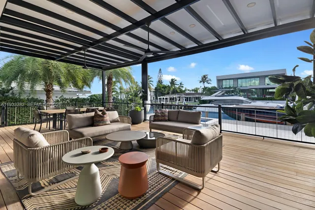 a outdoor space with patio lots of furniture