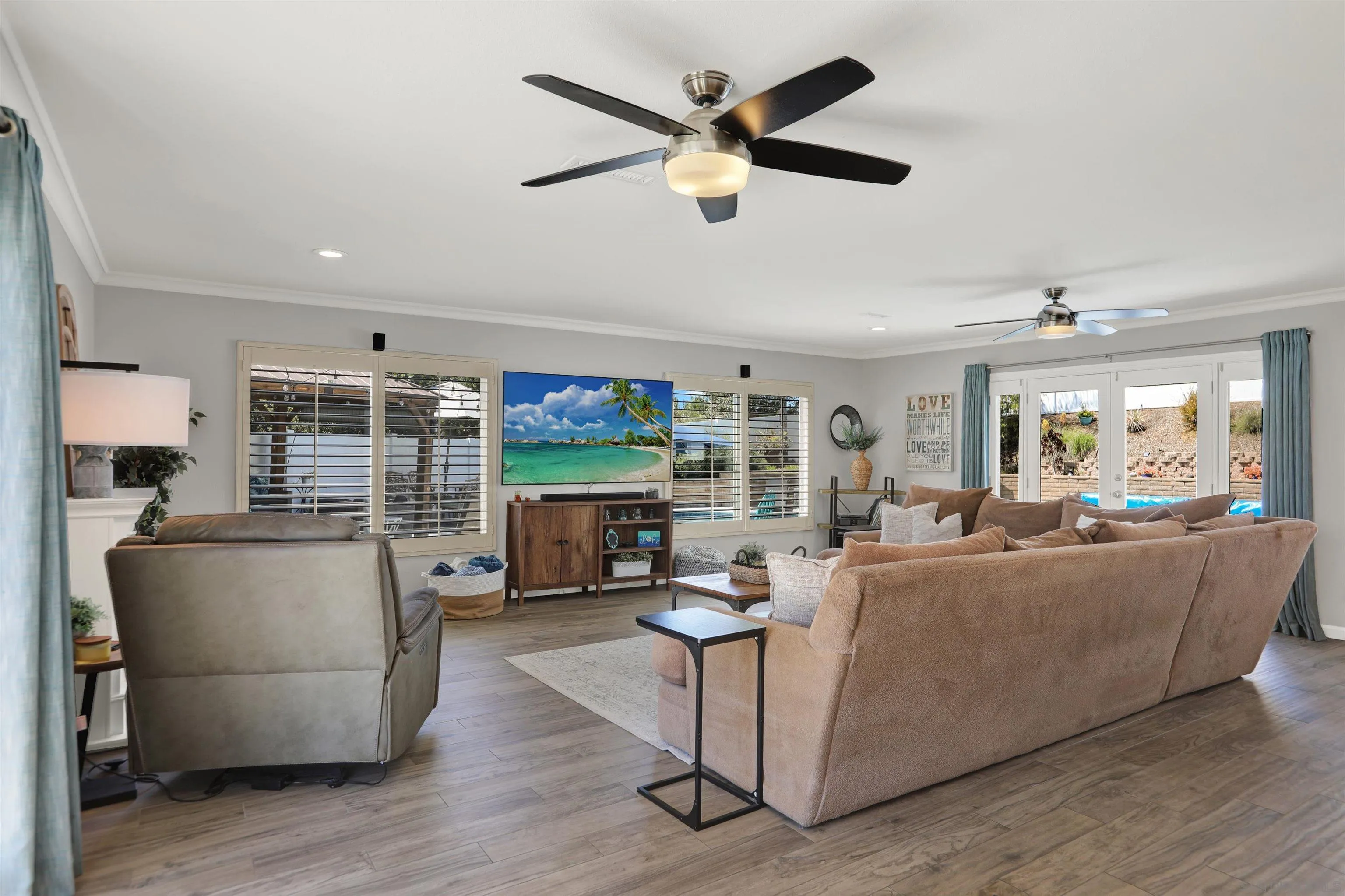 12913 Evalyn Court Poway, CA 92064 - Photo 19 of 56 a living room with furniture and a fireplace