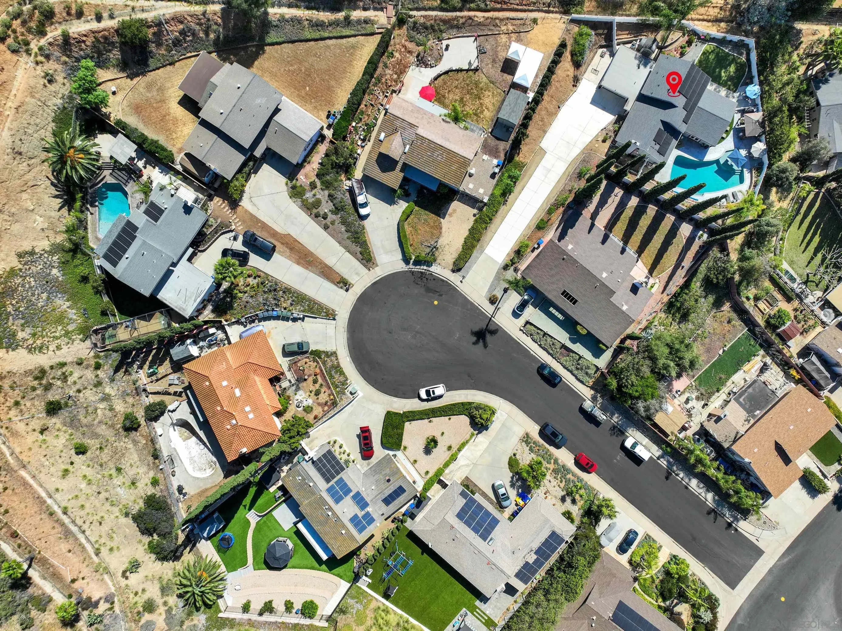 12913 Evalyn Court Poway, CA 92064 - Photo 52 of 56 an aerial view of a house with a yard and outdoor seating
