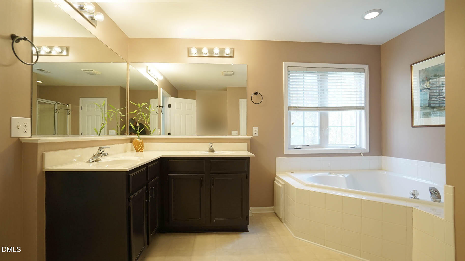 311 Inkster Cove Raleigh, NC 27603 - Photo 19 of 39 a spacious bathroom with a tub sink shower and mirror