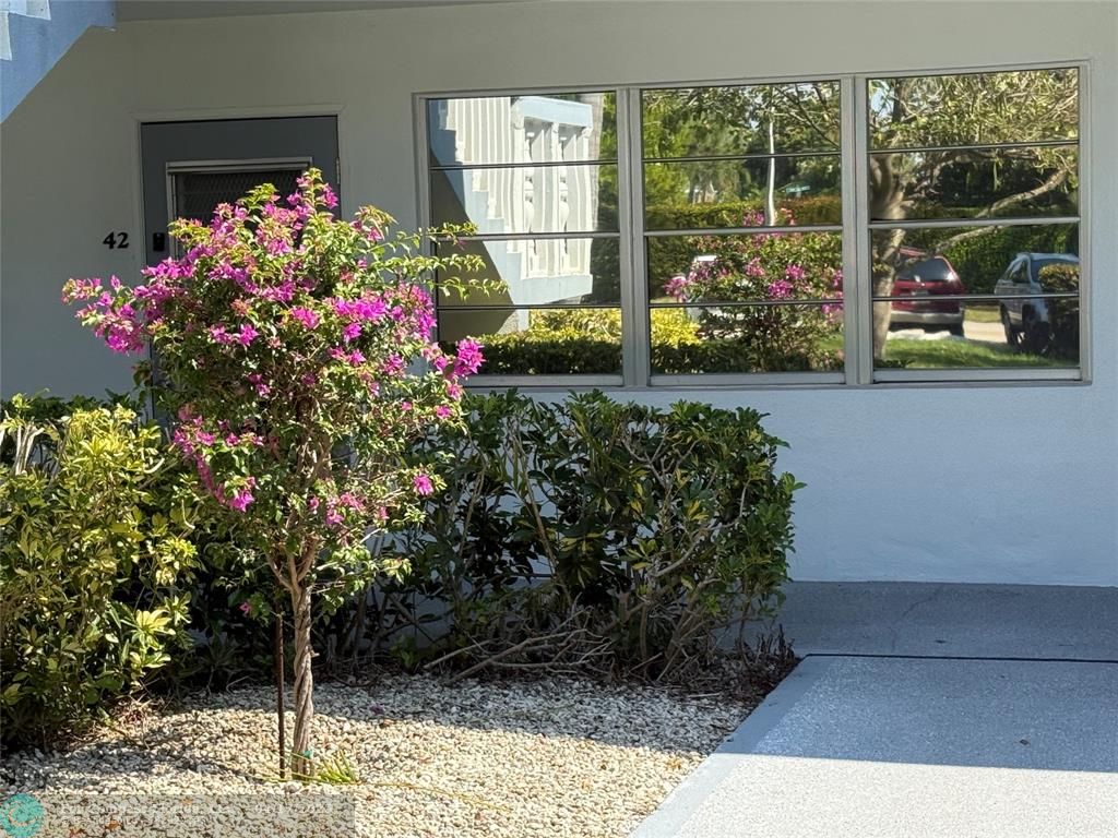 42 Tilford C, Unit 42 Deerfield Beach, FL 33442 - Photo 2 of 50 a view of a potted flower in the yard next to a house