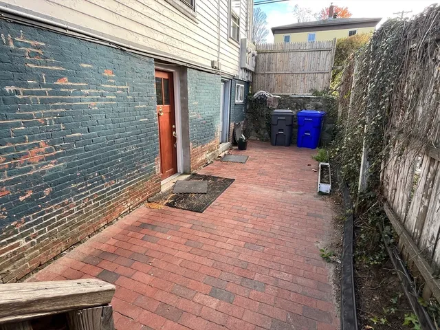 a backyard of a house