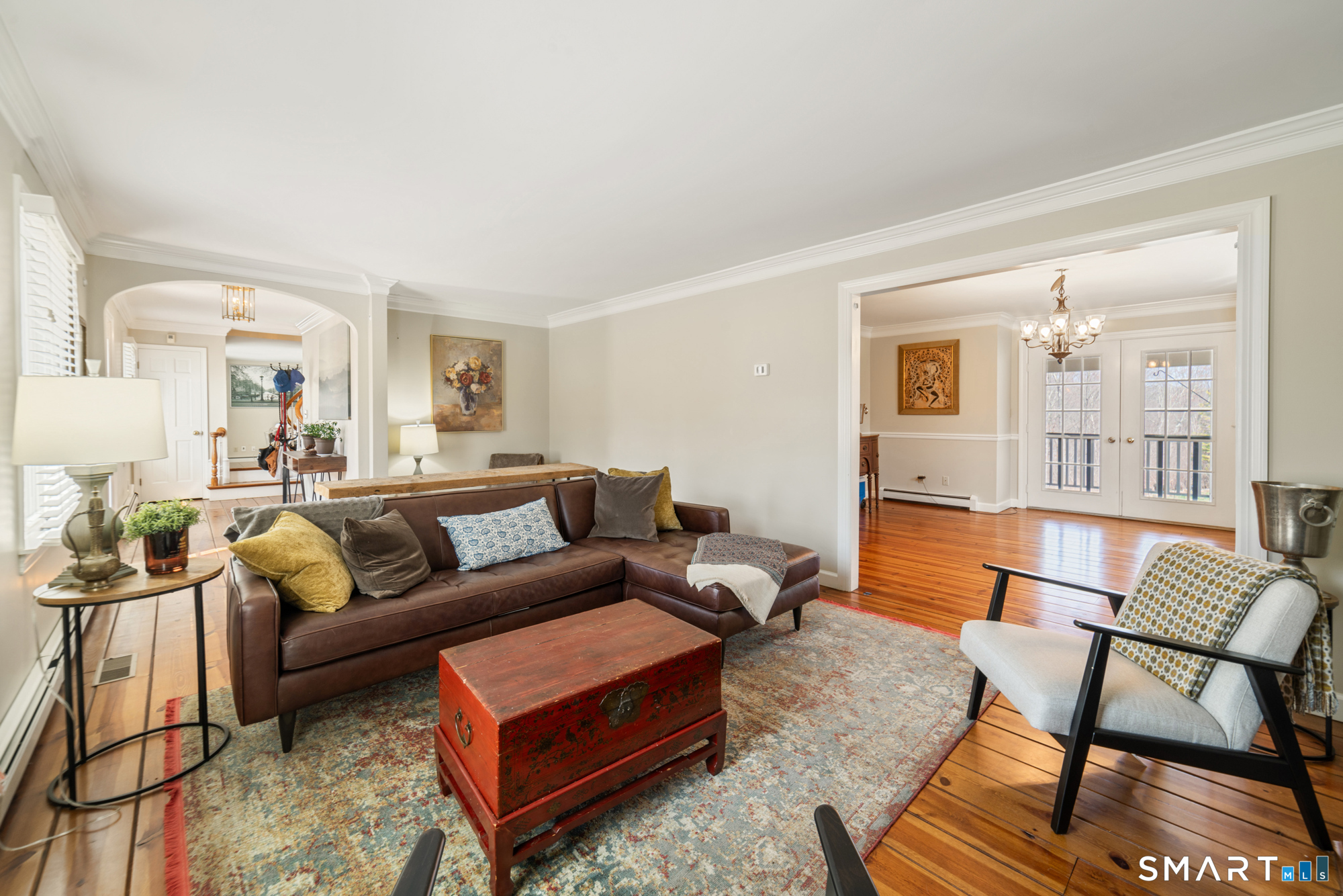 110 Sleepy Hill Road Southbury, CT 06488 - Photo 7 of 40 Formal living room with hardwood floor and warming fireplace