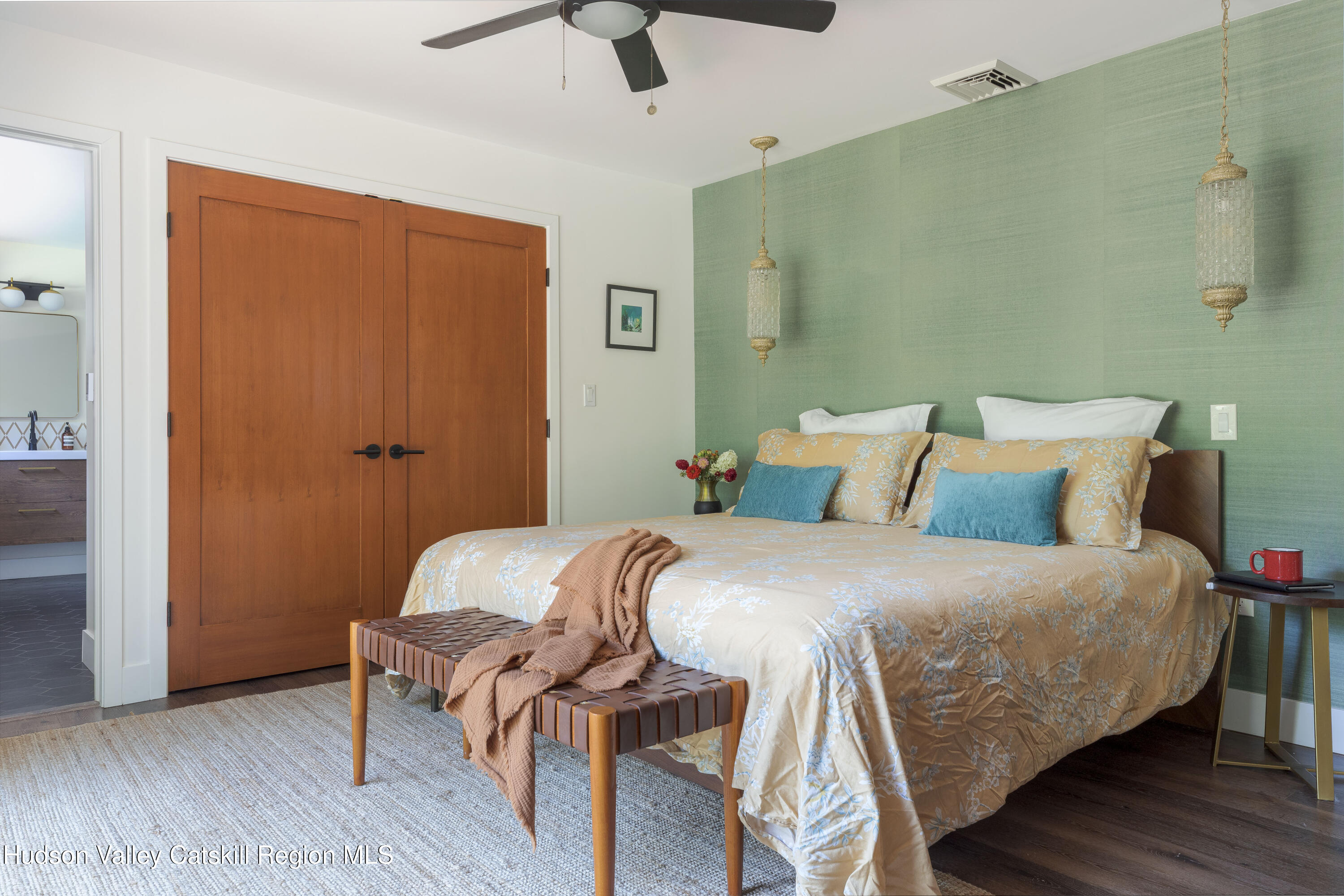 63 Lapla Road Kingston, NY 12401 - Photo 7 of 42 a bedroom with a bed and wooden floor