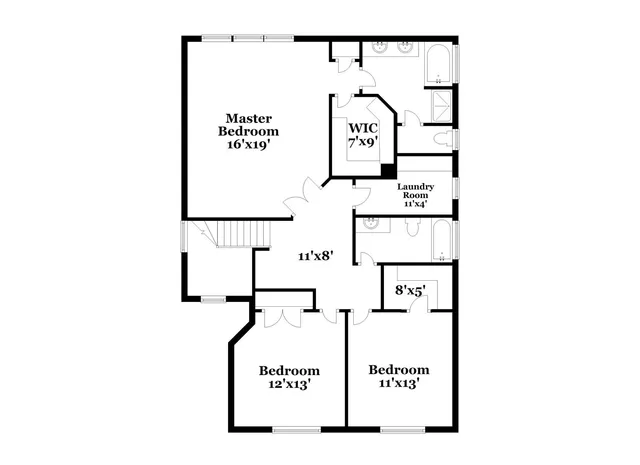 a sign on the wall in a white building