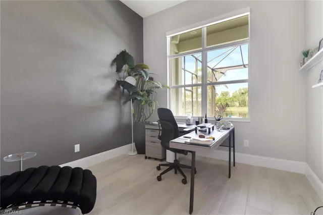 a workspace with a window