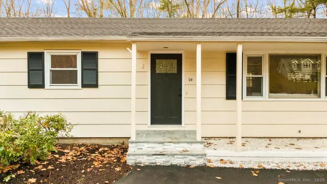 a view of building with door