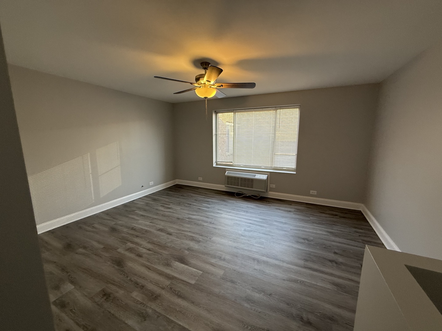 744 West Gordon Terrace, Unit 311 Chicago, IL 60613 - Photo 7 of 9 an empty room with wooden floor and windows
