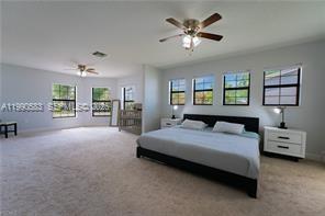 1063 Mayford Lake Road Moore Haven, FL 33471 - Photo 15 of 39 a spacious bedroom with a bed a dresser with the outer view