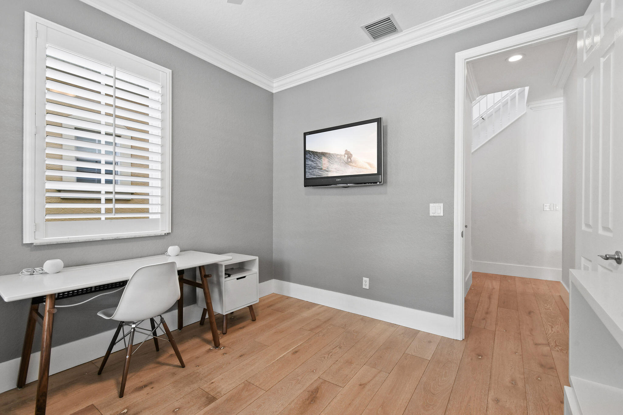 158 Ennis Lane Jupiter, FL 33458 - Photo 29 of 77 a view of a workspace with furniture and a window